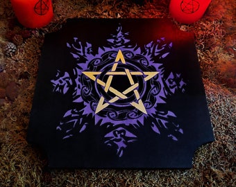 Sacred Pentacle of Protection with Mystical Gilding, Magical Object for Ritual, Shield from Harm, High Magic & Protection from the Negative!