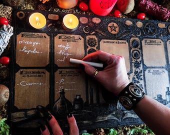 Magic Tray "Witches' Recipes" Write and Erase your cooking recipes, Witchcraft Tray, Cauldron, Ritual and Spell