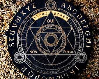 Solomon, Tray for Pendulum, Divinatory Art, esotericism, Clairvoyance, Divinatory Magic, Divinatory Tray, Seal of Solomon