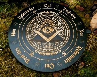 Dowsing board for Divinatory Arts, Esoterism, Divinatory Art, Pendulum, Pendulum Board, Clairvoyance, Ouija, Dowsing