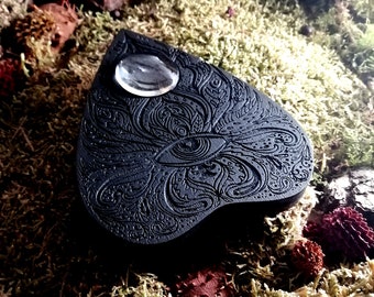 Ouija, drop and pointer for practicing Spiritism, occult art, witchy & witch, ouija board, spirit board, talking board