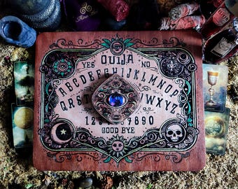 Esotericism, Ouija Board "Arcadia Celeste", Authentic Ouija Board engraved on wood, Mystical Object, Gothic Decoration, Spiritism