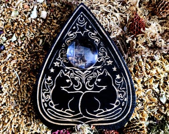 Esotericism, Ouija and divinatory accessories, Mystical Cat, Planchette, Clairvoyance, Spiritism and Ouija board