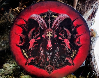Baphomet, Occult, Black Magic, Ritual and Witchcraft, Altar of Spells, Goth, Gothic and Magical Art, Wicca, Cabinet of curiosities.