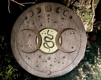 Esotericism, gift idea, Wicca, Lilith, Hecate, Witch, Witchy, Witchcraft and Magic, Esoteric Object, Witchcraft, Moon and Snake