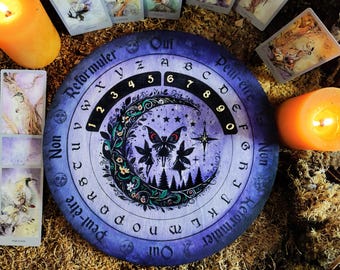 Pendulum and Divinatory Tray "Fireflies Divination", esotericism and divinatory tool, clairvoyance, ouija, esoteric tool, Dowsing.