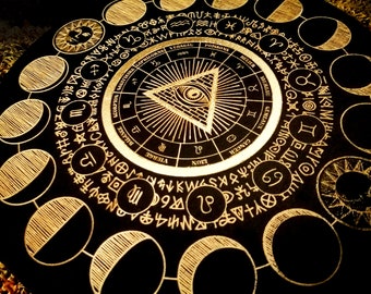 Astrology and Esotericism in lunar phases, Esoteric object and Astrological Tool, zodiac signs, ritual, clairvoyance, lunar star